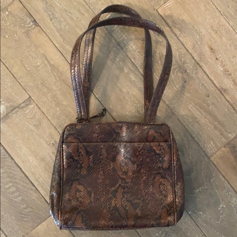 Early 90s VTG Dana Buchman Snake Print Bag